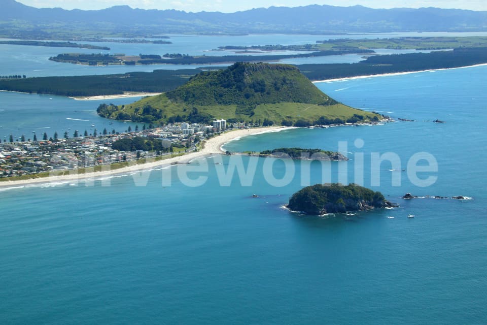 Aerial Image of Main Beach, the Mount and Tauranga Harbour