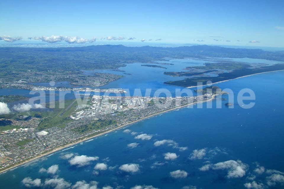 Aerial Image of Tauranga, Mount Manganui and beyond