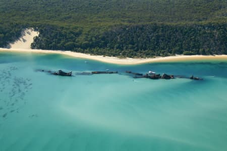 Aerial Image of TANGALOOMA DIVE WRECKS, MORETON ISLAND