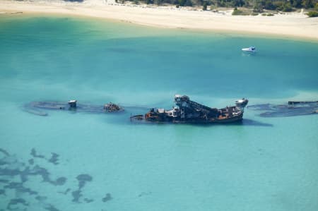 Aerial Image of TANGALOOMA DIVE WRECKS, MORETON ISLAND