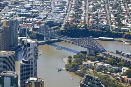 Aerial Image of STORY BRIDGE AND KANGAROO POINT.