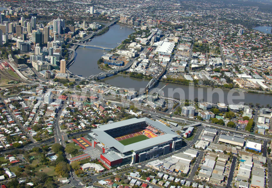 Aerial Image of Suncorp Stadium and Brisbane CBD