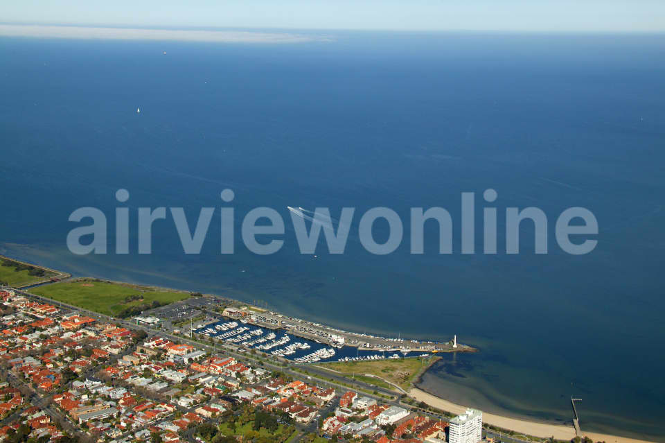 Aerial Image of St Kilda Marina and Port Phillip
