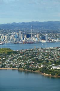 Aerial Image of DEVONPORT TO AUCKLAND CBD.