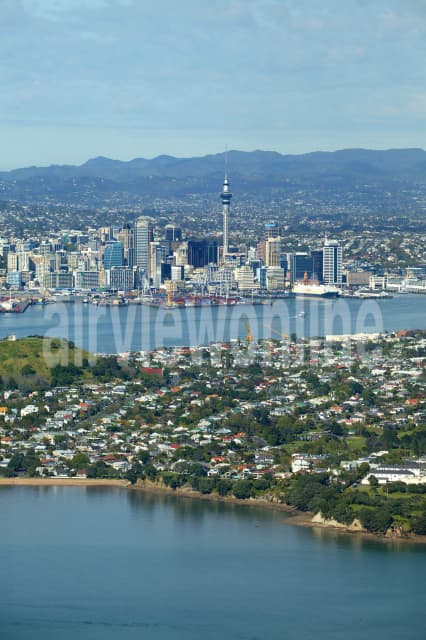 Aerial Image of Devonport to Auckland CBD