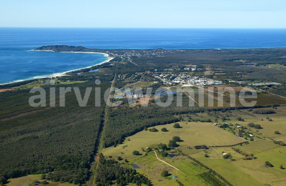 Aerial Image of Train Line to Byron
