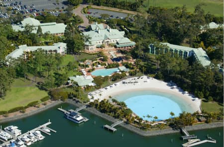 Aerial Image of THE HYATT HOTEL, SANCTUARY COVE.