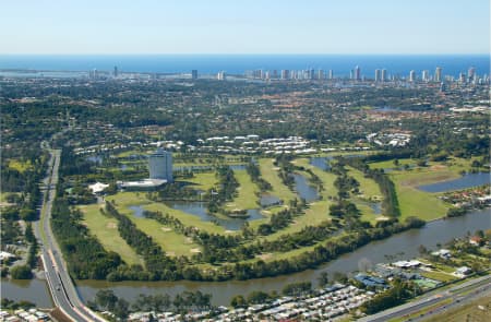 Aerial Image of ROYAL PINES RESORT GOLF COURSE.
