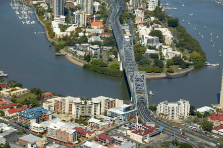 Aerial Image of STORY BRIDGE AND KANGAROO POINT.