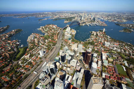 Aerial Image of NORTH SYDNEY AND MILSONS POINT.