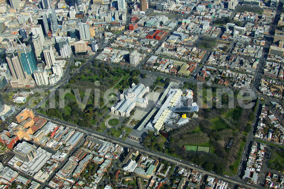Aerial Image of Carlton Gardens Melbourne