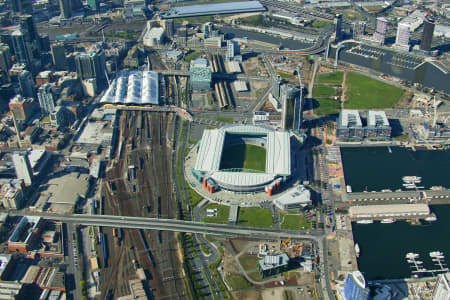 Aerial Image of DOCKLANDS STADIUM.