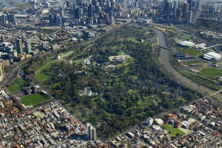 Aerial Image of MELBOURNE ROYAL BOTANIC GARDENS.