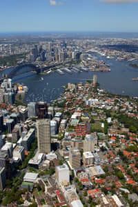 Aerial Image of LAVENDER BAY AND SYDNEY HARBOUR.