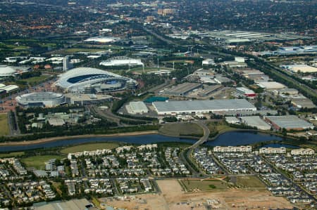 Aerial Image of OLYMPIC PARK, HOMEBUSH BAY.