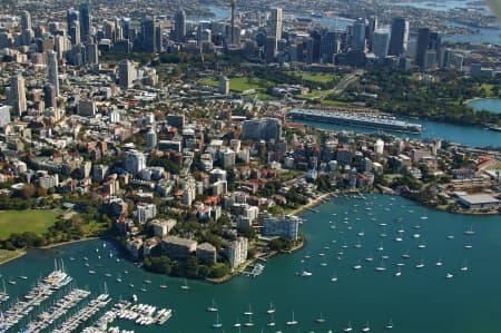 Aerial Image of ELIZABETH BAY AND WOOLLOOMOOLOO