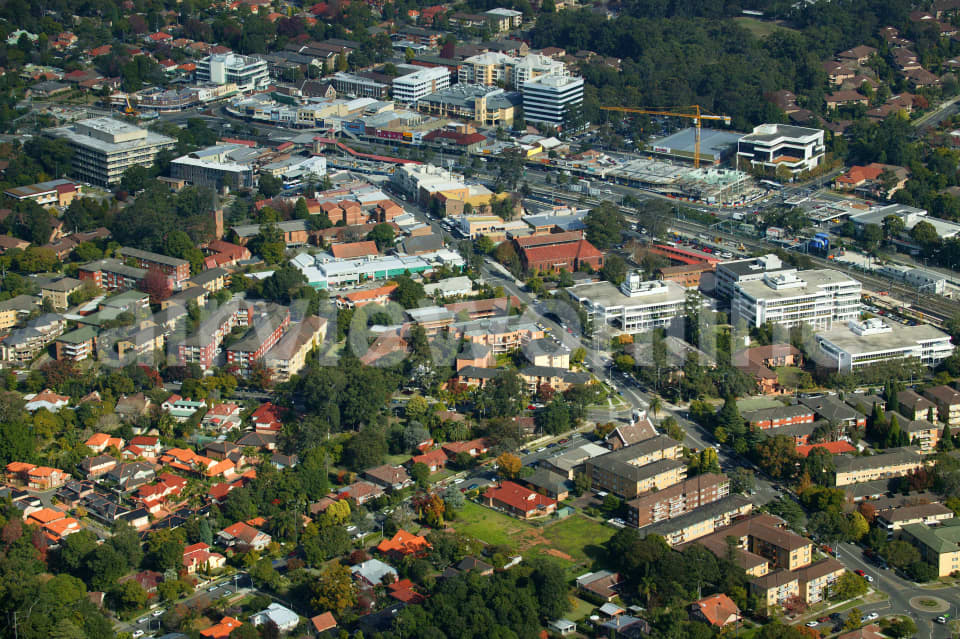 Aerial Image of Epping shops and station