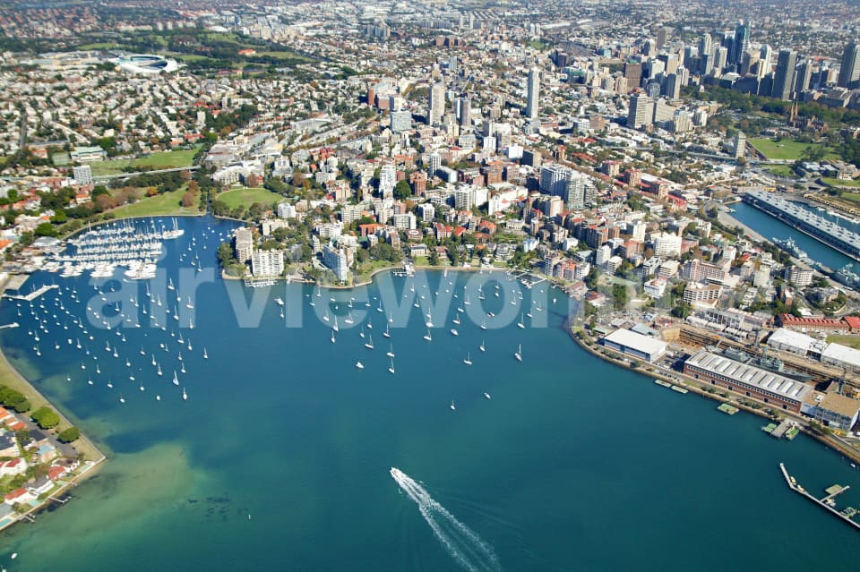 Aerial Image of Elizabeth Bay and Rushcutters Bay