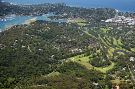 Aerial Image of BAYVIEW GOLF COURSE TO PITTWATER