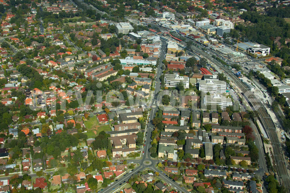 Aerial Image of Epping Town Centre