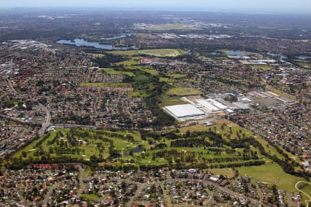 Aerial Image of CABRAMATTA GOLF COURSE TO BANKSTOWN AIRPORT