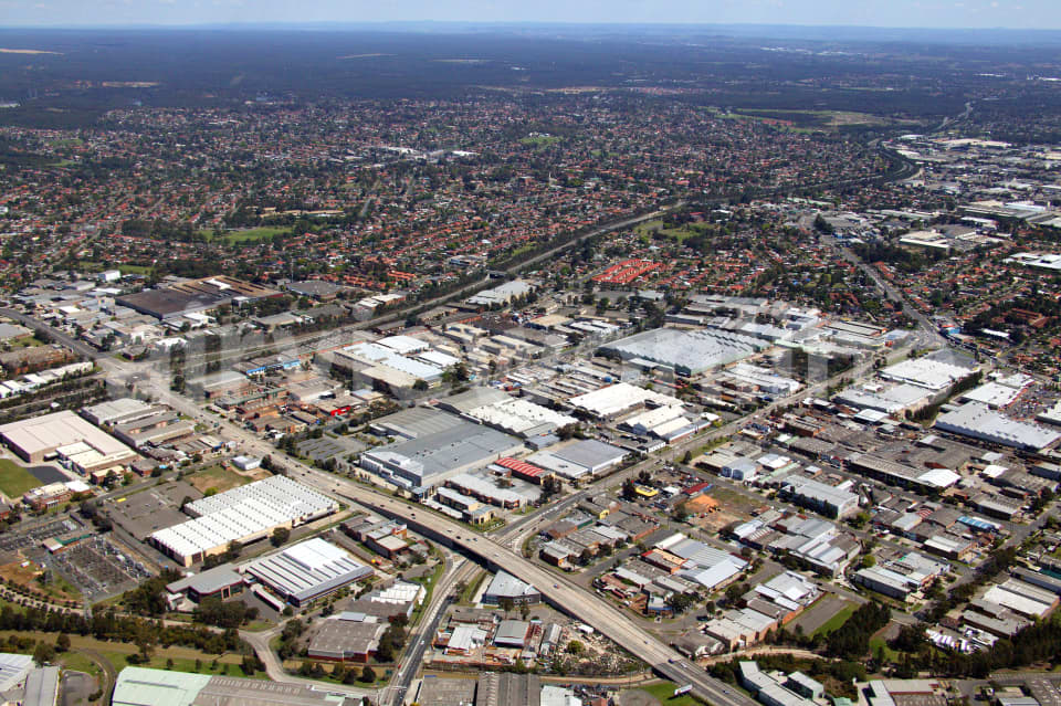 Aerial Image of Bankstown looking south west