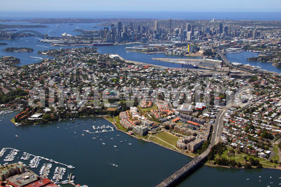 Aerial Image of Iron Cove Bridge to Sydney East