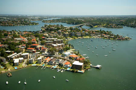 Aerial Image of DRUMMOYNE WHARF AND PARRAMATTA RIVER
