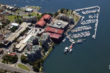 Aerial Photography Birkenhead Point Shopping Centre and marina