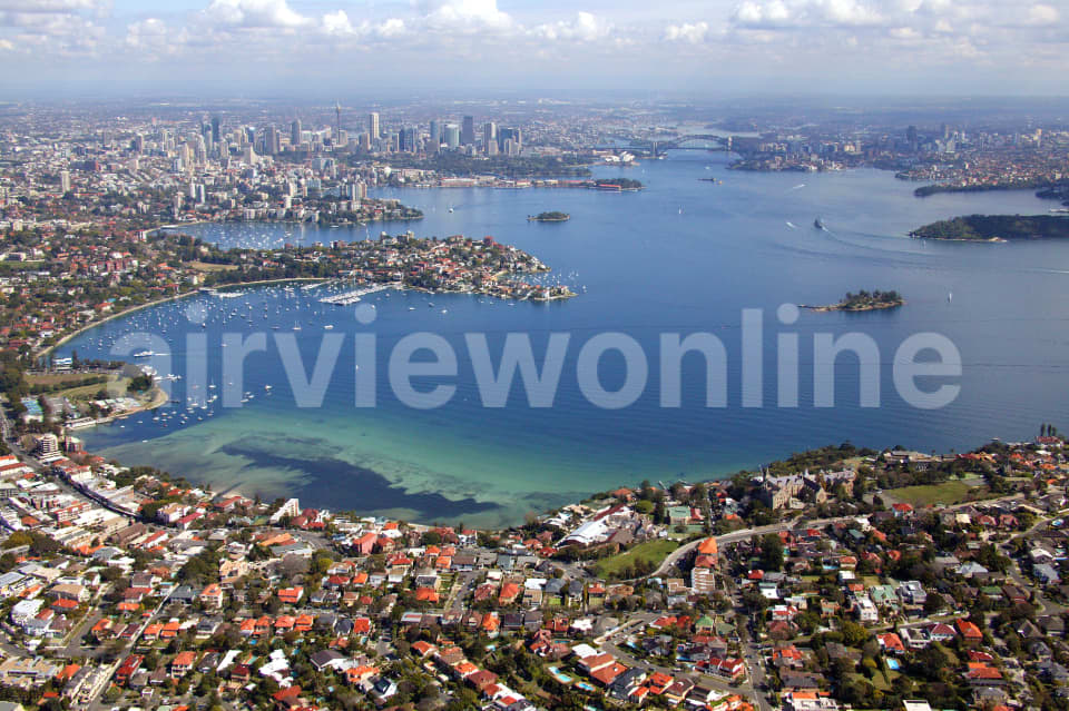 Aerial Image of Rose Bay to Sydney Harbour Bridge