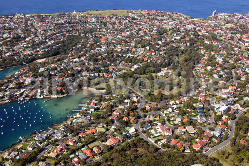 Aerial Image of Vaucluse Bay to Macquarie Lighthouse