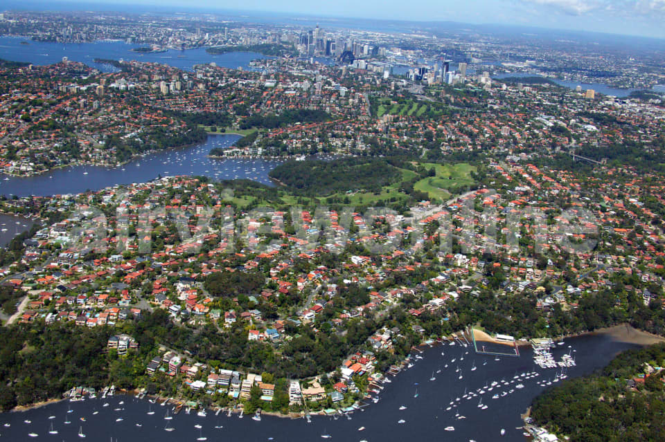 Aerial Image of Sailors Bay to Sydney Harbour