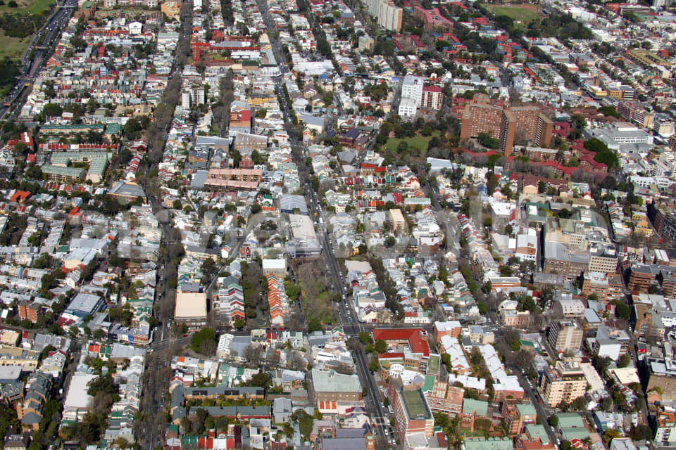 Aerial Image of Surry Hills looking south