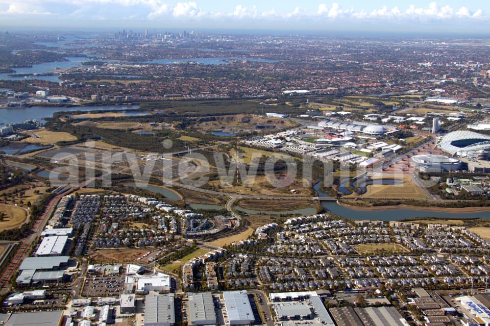 Aerial Image of Newington and the Parramatta River