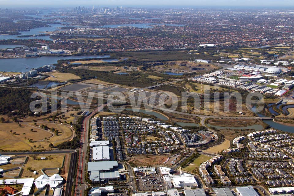 Aerial Image of Newington to Sydney CBD