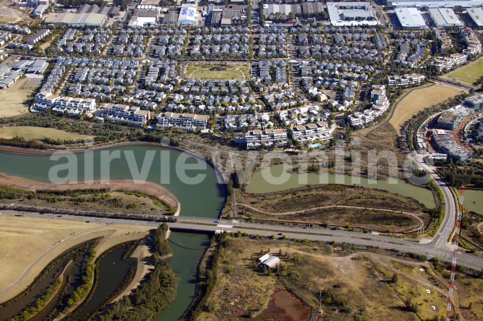 Aerial Image of Newington and The Wetlands Corridor