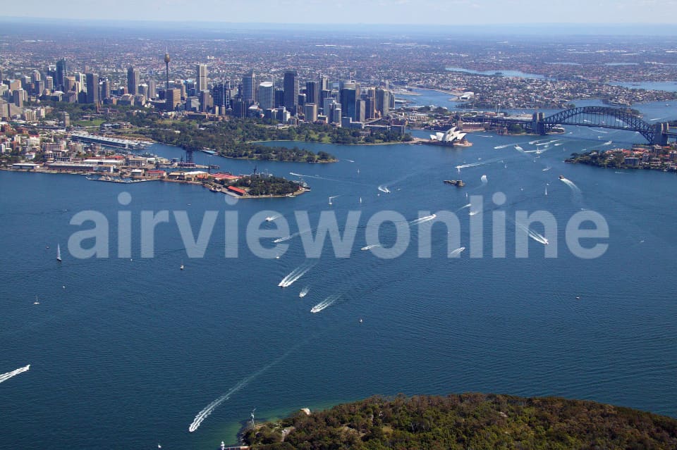 Aerial Image of Bradleys Head to Sydney CBD