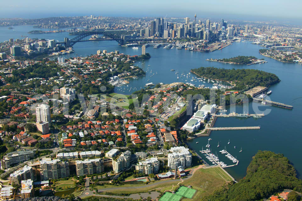 Aerial Image of Waverton to Sydney CBD