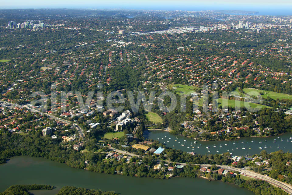 Aerial Image of Lane Cove looking north east