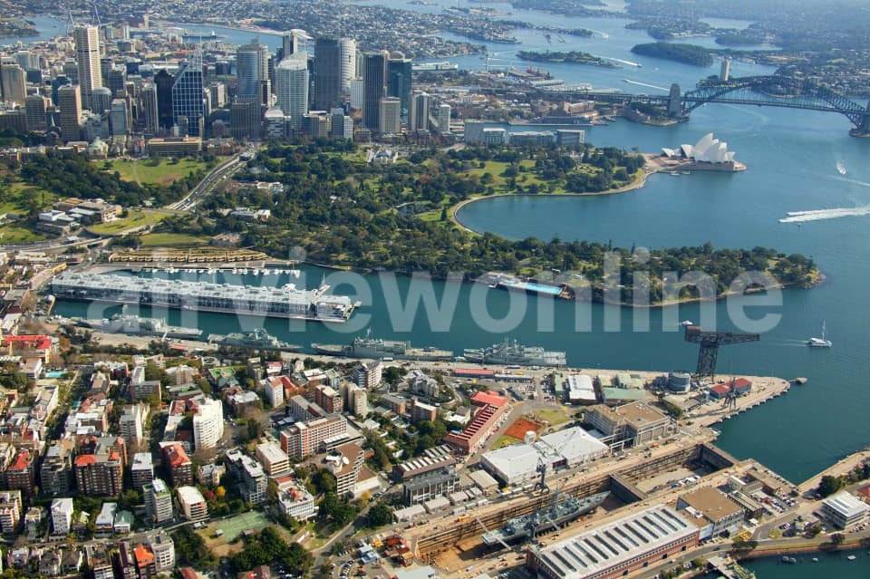 Aerial Image of Garden Island to Parramatta River
