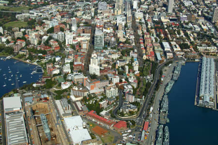 Aerial Image of WOOLLOOMOOLOO, POTTS POINT AND ELIZABETH BAY