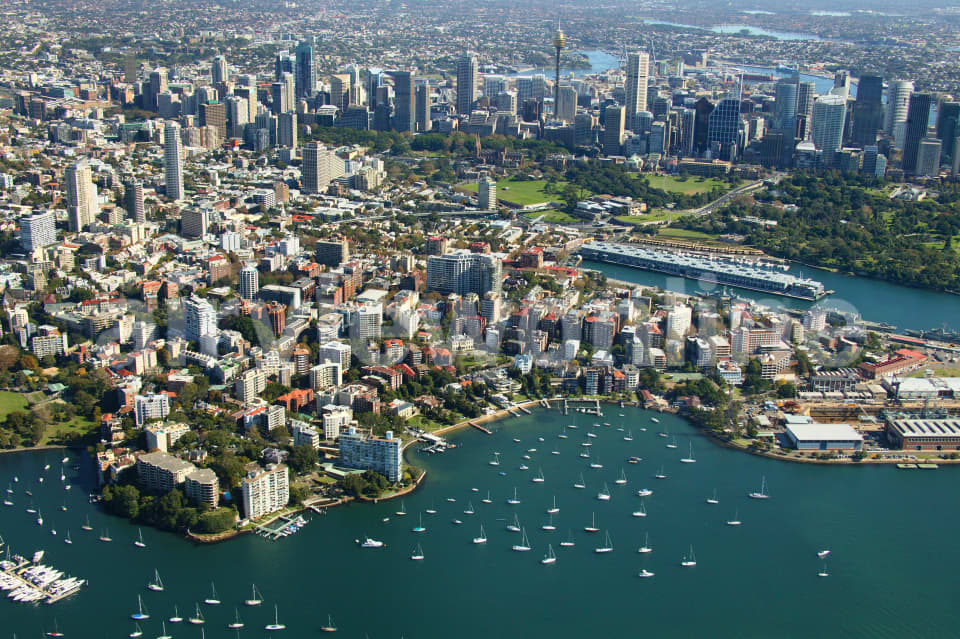 Aerial Image of Elizabeth Bay to Sydney CBD