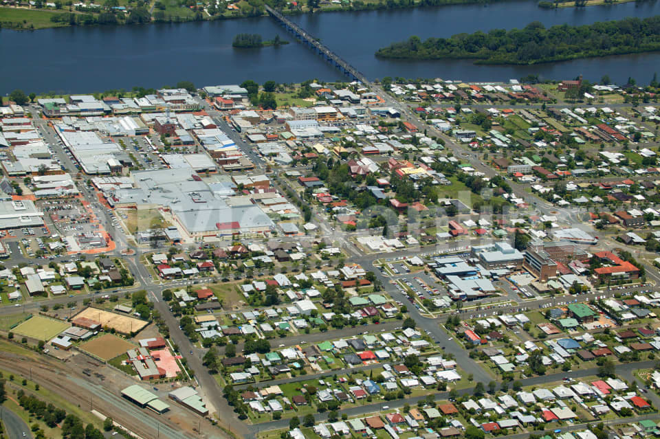 Aerial Image of Taree and Martin Bridge