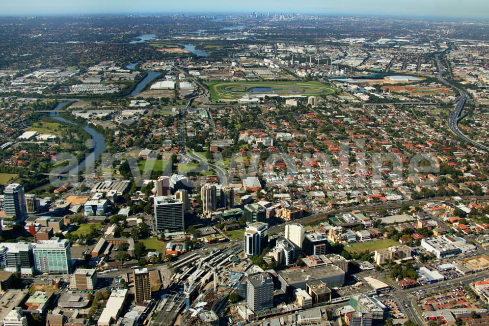 Aerial Image of Parramatta Station to Sydney