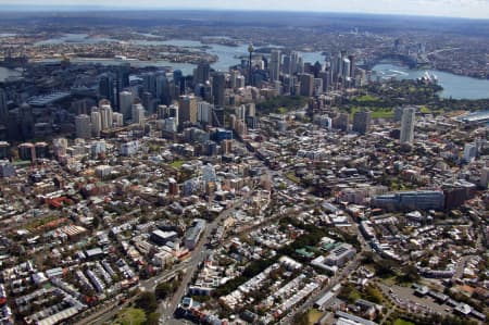 Aerial Image of SURRY HILLS LOOKING NORTH WEST