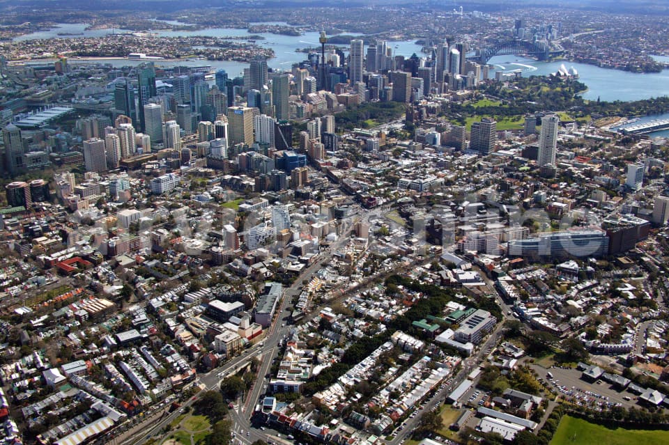 Aerial Image of Surry Hills to Sydney Harbour