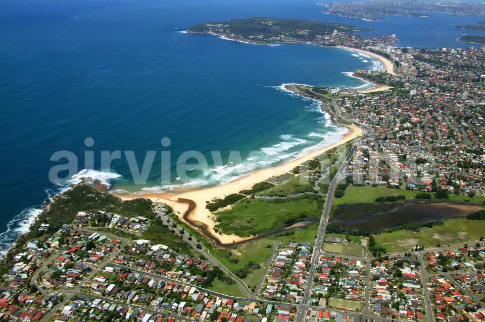 Aerial Image of Curl Curl Beach to Manly