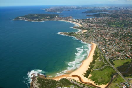 Aerial Image of CURL CURL BEACH TO SYDNEY HARBOUR
