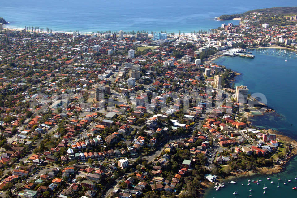 Aerial Image of Fairlight to Manly Beach