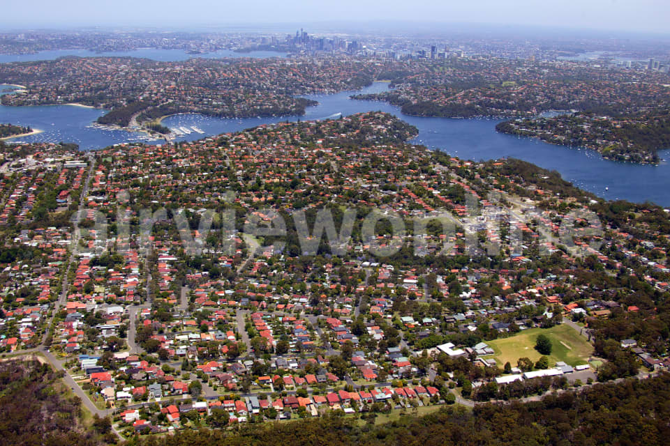 Aerial Image of North Balgowlah to the city